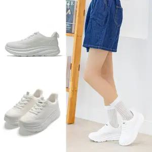 [슬레진저] 5CM 키높이 워킹화 화이트 노바 S1L0T5