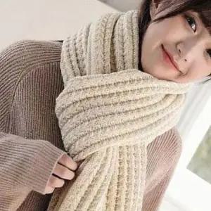 남녀공용 눈꽃 니트 머플러 1P 겨울 데일리 목도리 WFG8GFK