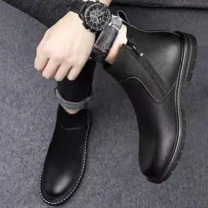 베이직 옆지퍼 남자 첼시부츠 키높이 봄가을 블랙부츠 WFG8DB8