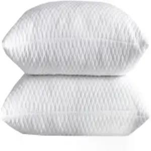 수면 퀸 사이즈 2종 세트용 NTCOCO 파쇄 메모리 폼 침대 베개 세척 가능한 탈착식 저자극 등받이 및