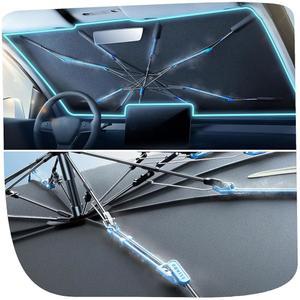 업그레이드된 Nmoiss 윈드실드 선쉐이드 우산 [아이스 u200B 유지하며, 99% 냉각 자외선 u200BC 차단으로 손상으로부터 실내 열 x 태양과 W) 보호합니다 자동차를 L (56