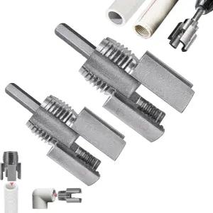 통합 내부 및 외부 파이프 나사산 도구 절단 전동 드릴 호환 PVC 키트 크기 재삽입 도구(1/2 +3/4 )