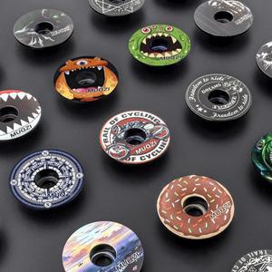 호환 MUQZI 헤드셋 탑 캡 자전거 알루미늄 합금 초경량 스템 도로 MTB 1-1/8 포크 스티어러와 호환 가능