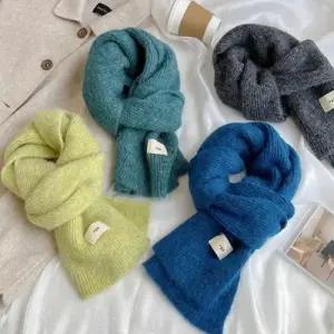 울 머플러 니트 목도리 단색 겨울 넥워머 6컬러 WFGB96S