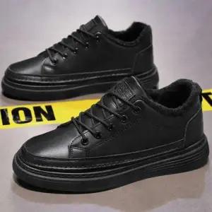 베이직 남성용 겨울철 털 안감 기모 통굽 스니커즈 WFGAJQI