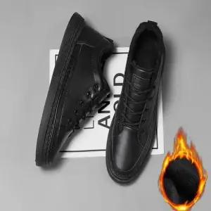 남자 블랙 키높이 통굽 겨울 기모운동화 털스니커즈 WFGAHJZ