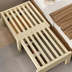 확장형 원목평상 폴딩 원목 프레임 평상 나무 침대 길이조절