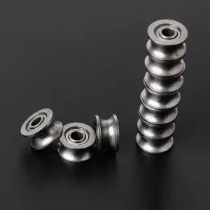 호환  10 U624ZZ 1.8mm U 그루브 가이드 풀리 밀폐형 레일 볼 베어링 4x13x7mm