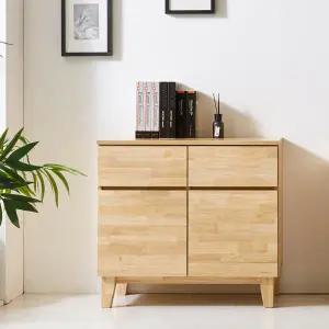 [롯데백화점]미아트 빅피처가구 크세프 800 LPM 고무나무원목 수납장