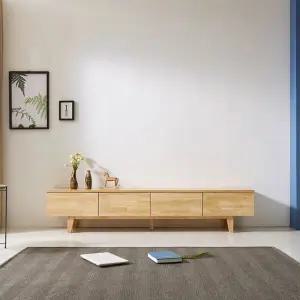 [롯데백화점]미아트 빅피처가구 LPM 브래셔 고무나무원목 2000 거실장