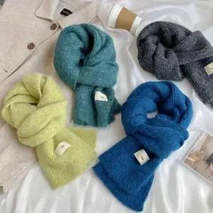남여공용 심플 egg 커플 울 니트 골지 목도리 머플러 WFGA4Y9