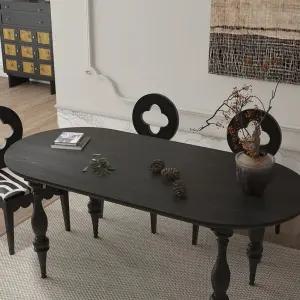 원목테이블 8인용 블랙식탁 북유럽 인테리어 포세린 카페