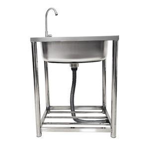 스텐 간이 싱크대 사무실 패키지 세척대 주방 D42x37x75CM 캐비닛 블랙 싱크볼