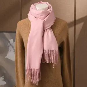 심플한 겨울 아이템 두꺼운 니트 무지 양면 목도리 WFG964T