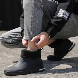 기모 첼시 레인부츠 키높이 작업화 겨울 방한장화 WFG6CJT