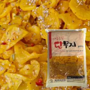 삼도 절단 단무지 슬라이스 1kg 꼬들 쫄 일식