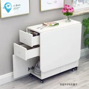 식탁 미니 원룸 탁자 공간활용 접이식 다용도 거실 수납형