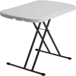 라이프타임 80251 조절식 접이식 노트북 테이블 TV 트레이 26인치 흰색 화강암