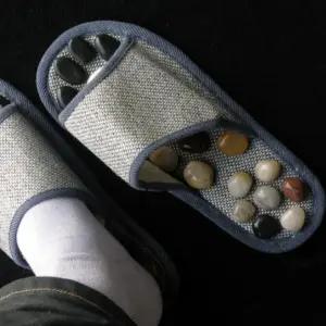 마사지화 슬리퍼 거실 지압 조약돌 효과 건강 실내화 사무실