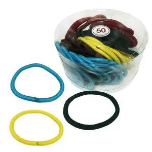 삼광 매듭없는 컬러고무줄 머리끈 헤어밴드 50개