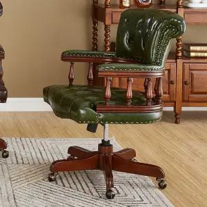 유럽식 엔틱 의자 빈티지 원목 식탁 엔틱의자 앤틱 가죽