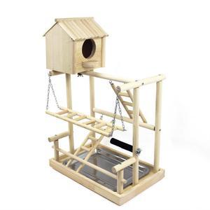 놀이터 나무 훈련 슬라이드 용품 등반사다리 새장 앵무새 철장 훈련대 나뭇가지 세트