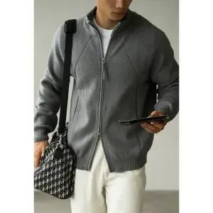 남친 니트 가을 캐주얼 겨울 빈티지 트렌디 가디건 집업 혼방 아이템 차이나 HT4