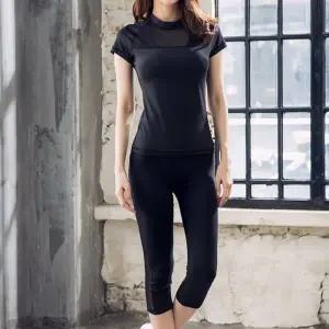 [골드스마일]TBZ KJN S58_P51 여자스포츠레깅스요가복_반팔티_8부레깅스세트