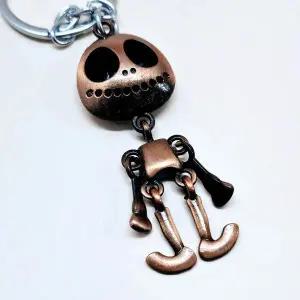 해골 인형 가방 키링 우정 커플 키홀더 브론즈