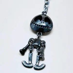 해골 인형 가방 키링 우정 커플 키홀더 블랙