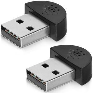 KISEER 2Pcs USB 2.0 미니 마이크, 노트북/데스크탑 PC 플러그 앤 플레이, 스카이프, MSN, 야후 레코딩, 유튜브, 구글 음성 검색 및 게임용