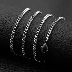 써지컬스틸 커브체인 목걸이(4mm)