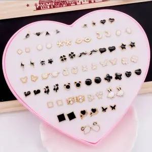 [알티피아]TBZ 36종 패션 귀걸이 세트 꽃 하트 여름 여자 나비 심플