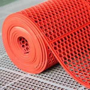 바닥 고무시트 산업용 롤매트 격자롤 PVC 벌집 출입구