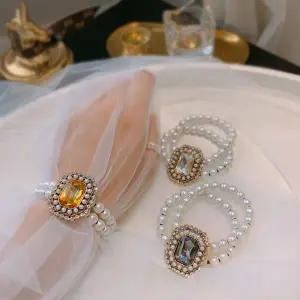 보석 큐빅 머리끈 팔찌 밴드 헤어액세서리 머리 머리끈 팔찌