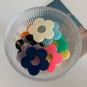 플라워 패턴 미니 헤어핀 유치원 데일리 아크릴 포인트 러블리 Y2K