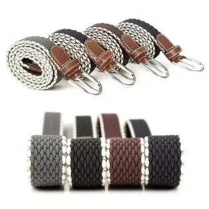 BS 남녀공용 벨트 배색 꼬임 스판벨트 M1117037 캐주얼벨트 남성벨트