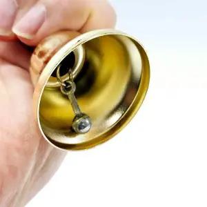 핸드벨 종 키링 귀여운 인형 가방 키홀더 골드