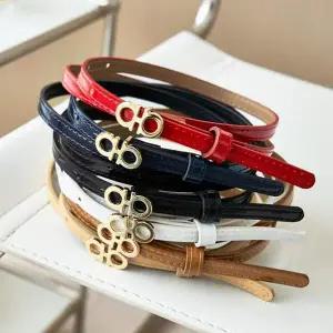 [콩심팥심]안경모양 버클 장식 여성 얇은 허리벨트 정장룩 패션 랍슨유통