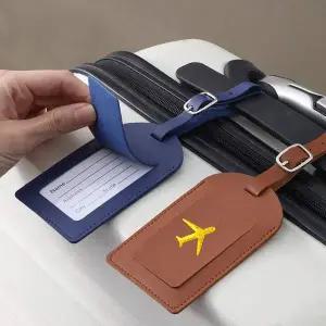 PU가죽 캐리어네임택 러기지택 가방네임텍 이름표 랍슨유통