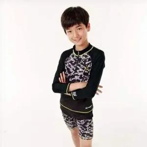 쿠기 남아 수영복 키즈 긴팔 래쉬가드 팬츠 2p 블랙 래쉬가드