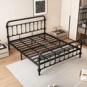철제 침대 프레임 매트리스 싱글 접이식 저상형 블랙 침대틀