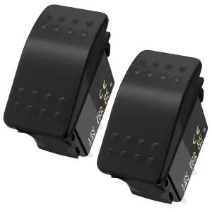 Joinfworld 로커 스위치 12V 해상 보트 2핀 20A SPST 켜기 토글 끄기 자동차 UTV용 방수 12볼트