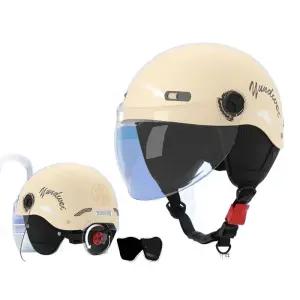 블루투스 일체형 오토바이 사계절 반모 헬멧 헤드셋 배달