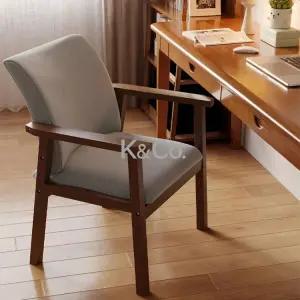 조립형 식탁의자 패브릭 원목 팔걸이 사무실 빈티지의자