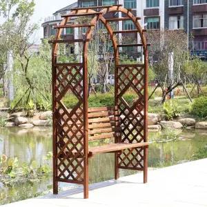 카페 아치형 테라스 야외용 루프탑 펜션 방부목 의자