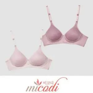 노와이어 와플 텍스처 풀컵 B컵 여성속옷 브라
