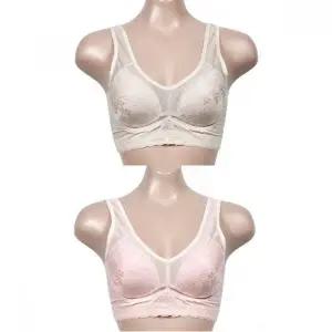 플라워 패턴 자가드 몰드 브라 노와이어 런닝형 여성 속옷 베이직