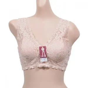 스포츠용 레이스 노와이어 내장캡 브라 B컵