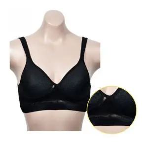 노와이어 스포츠 브라 B컵 자가드 풀컵 블랙 이너웨어